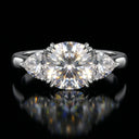 Moissanite Ring In Sterling Classic
