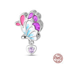 Sterling Silver Spring Colorful Butterfly