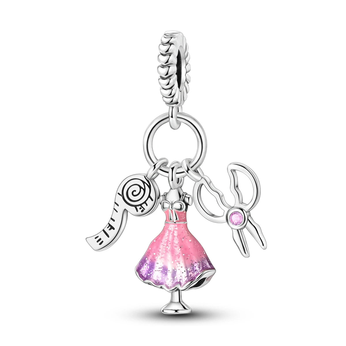 Silver Plated Charm Beads Bracelet