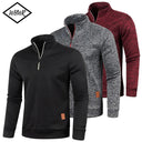 Spring Thicker Men's Half Zip Pullover Hoodie Sweatshirt