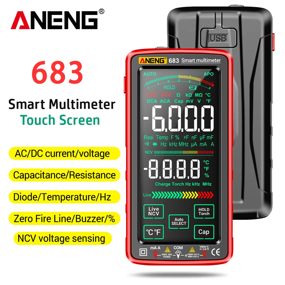 Aneng Smart Multimeter Rechargeable High-End