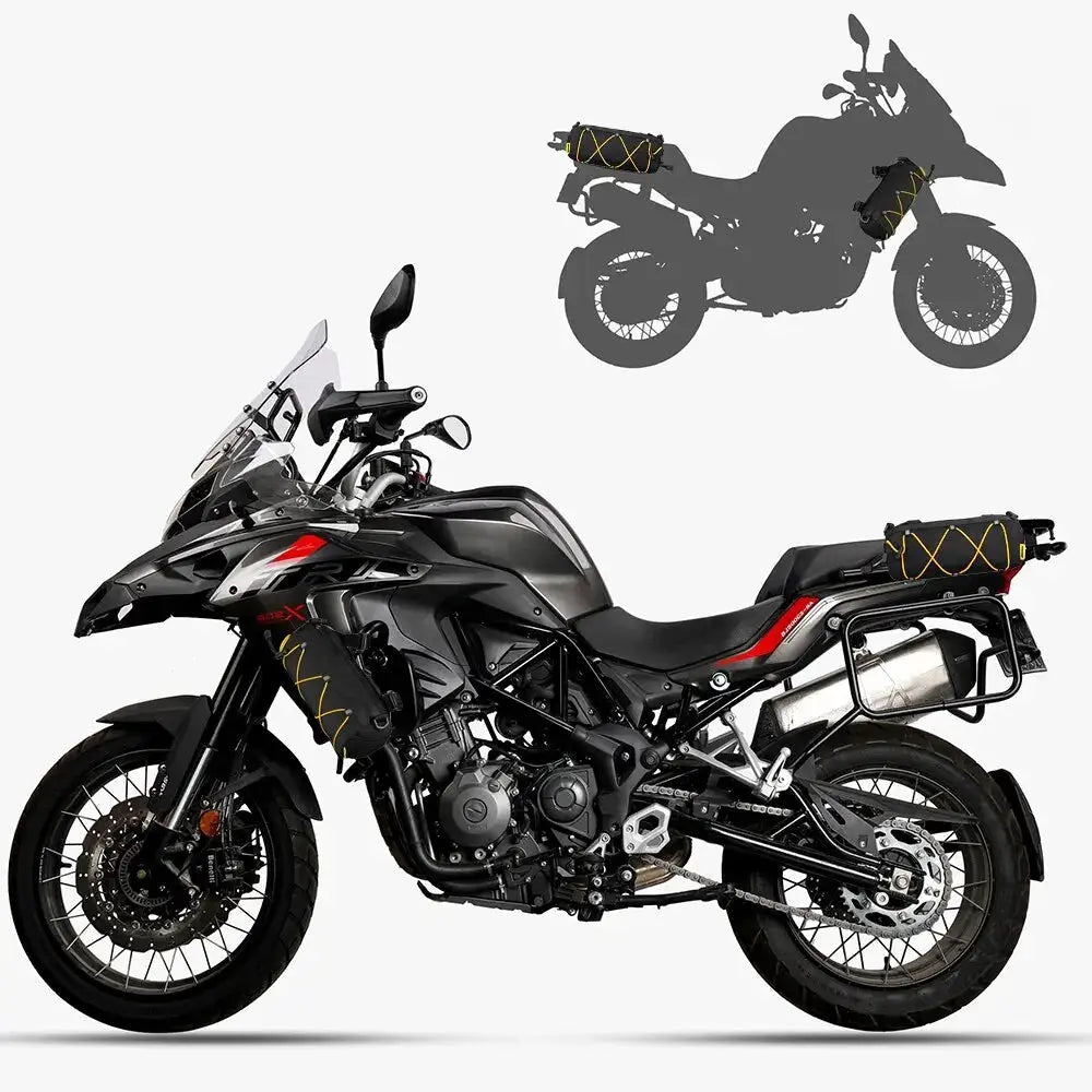 Rhinowalk Motorcycle Bumper Bag 2.4L Universal Side Bag Tail Saddle Luggage Pack Rear Seat Bag Multifunction Shoulder Bag For Ad