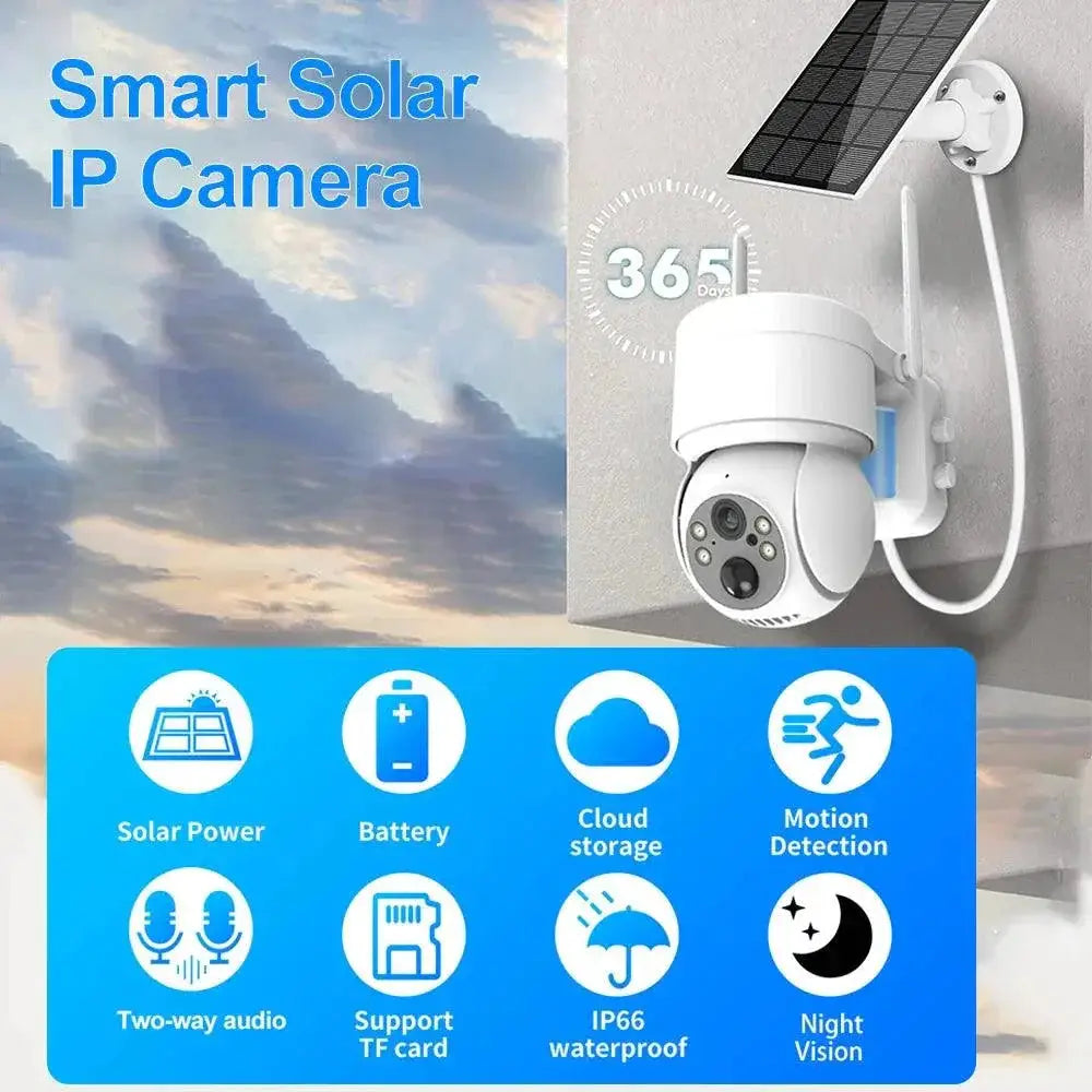 Solar Powered Outdoor Wireless Security Camera System