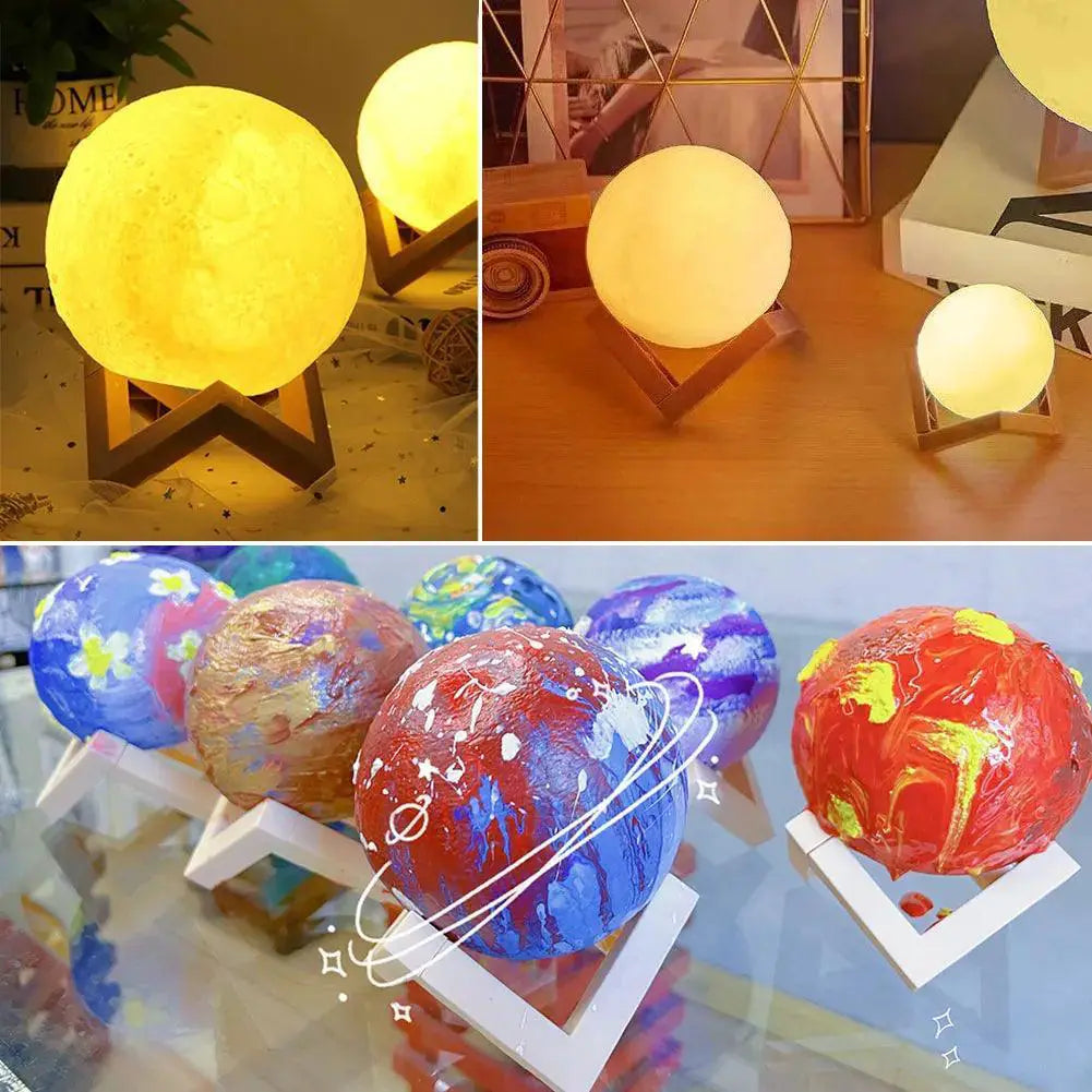 Customizable 3D Moon Lamp Night Light for Kids Bedtime