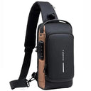Men's USB Shoulder Bag Stylish Anti-theft Travel Organizer