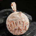 Sparkling Gold Wolf Pendant