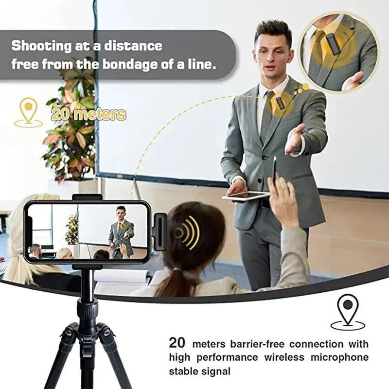 J13 Wireless Lavalier Microphone for Clear Sound Quality