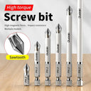 6 PCs Non-Slip Magnetic Cross Head Electric Driver Screw Set