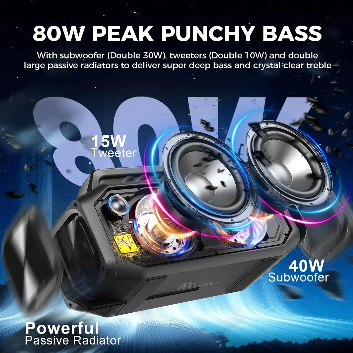 W-King Bluetooth Speaker Style AOOLH — product image 4