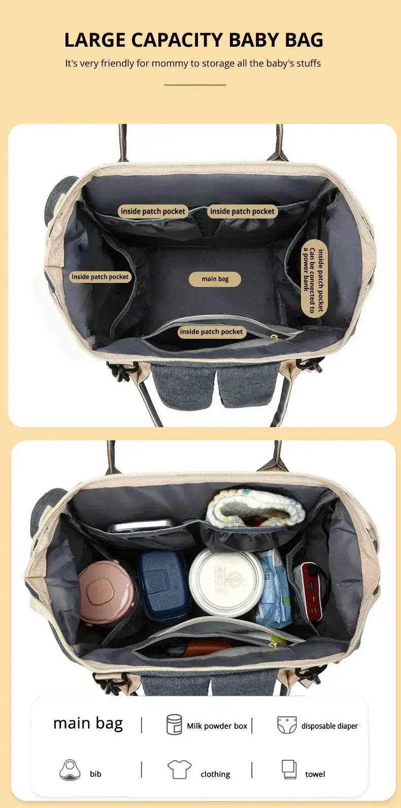 Waterproof Diaper Backpack for Parents — product view 14