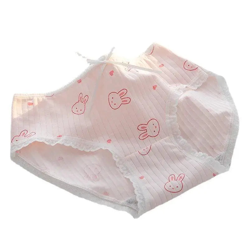 Breathable Cotton Panties Set With Fun Print Underwear