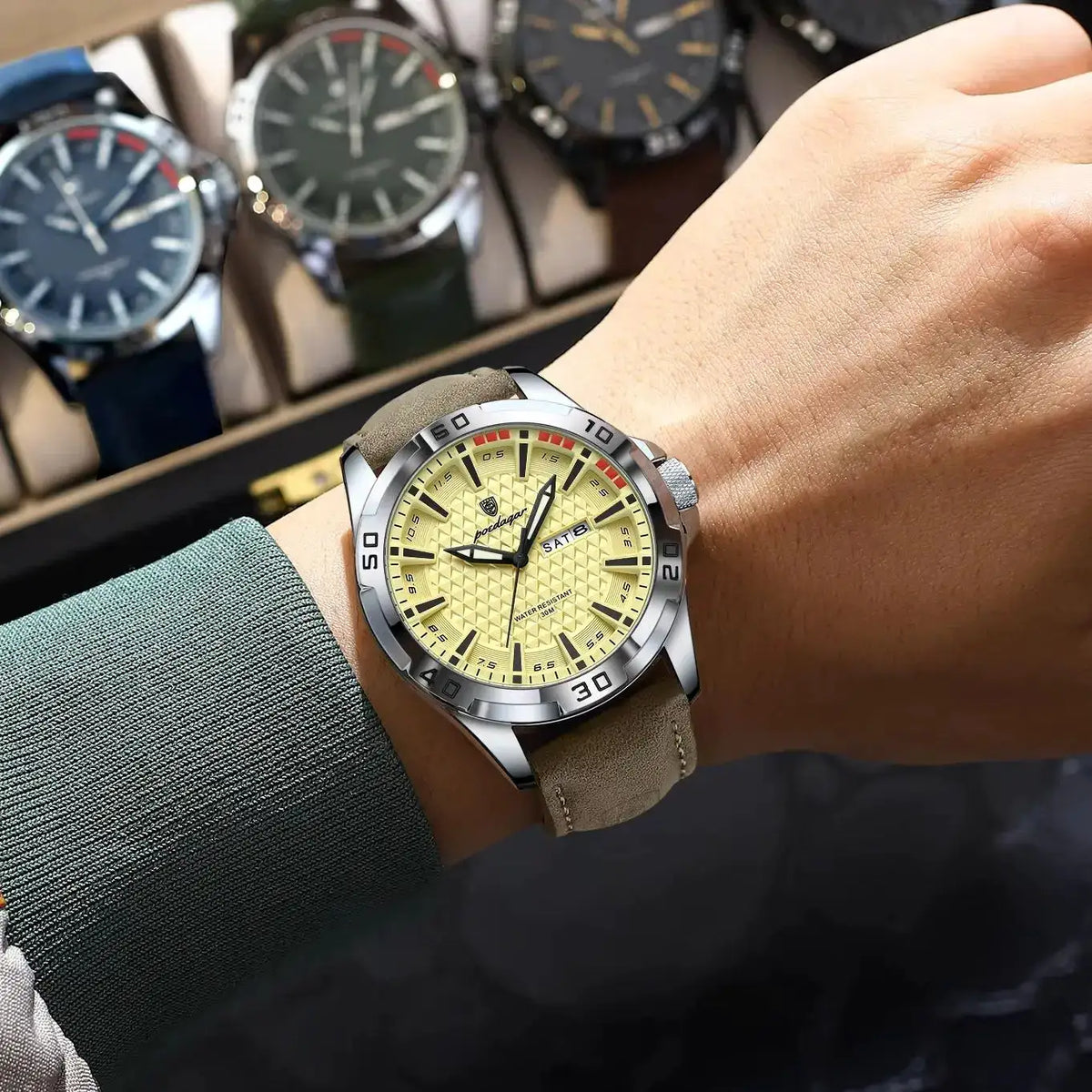 Men's Business Leather Quartz Watch