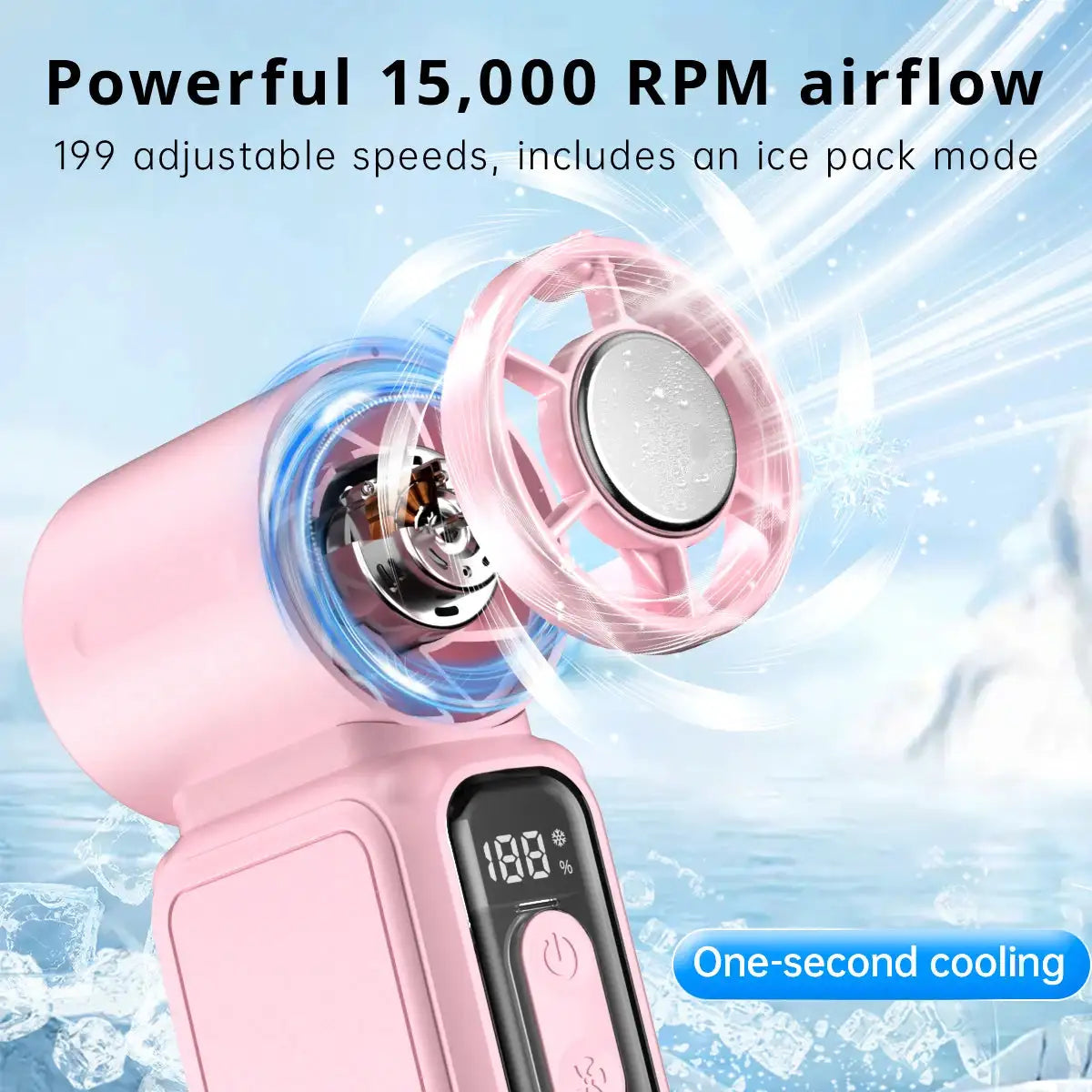 Portable Handheld Ice Cooling Fan — product image 7