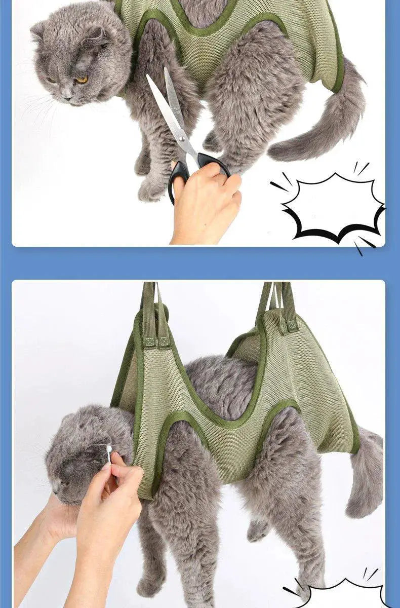 Pet Grooming Hammock for Calm Nail Trimming and Bath Time