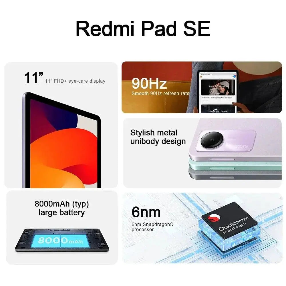 Xiaomi Redmi Pad SE 11 Tablet Snapdragon 680 FHD Display