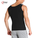 Qtree Sauna Vest for Men Waist Trainer Sweat Top Zipper