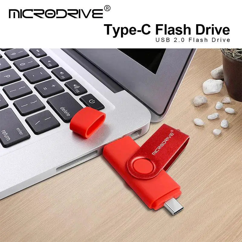High Speed 128GB Two In One Type C USB Flash Drive