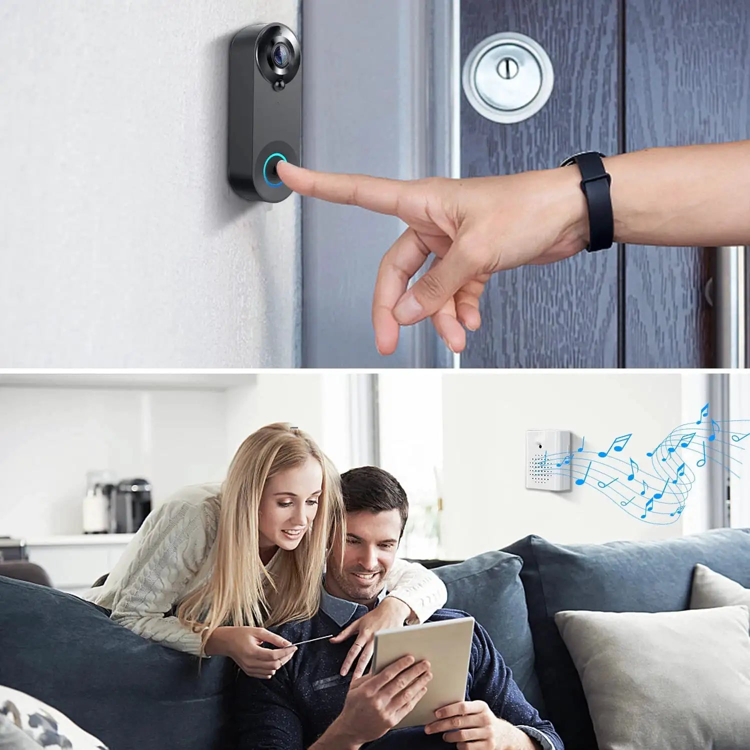 5G 2.4G WiFi Video Doorbell 1080P Wireless Camera Door Bell Tuya Smart Home Security Motion Detect Night Vision Ringing Bell