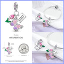 Real Sterling Silver Colorful Butterfly
