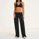 Fitness Set Women Stripes Polka Dot Capri