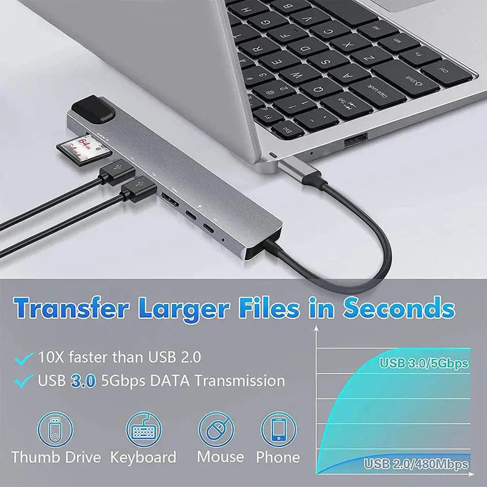 USB C Hub Type C Splitter To HDMI 4K Docking Station