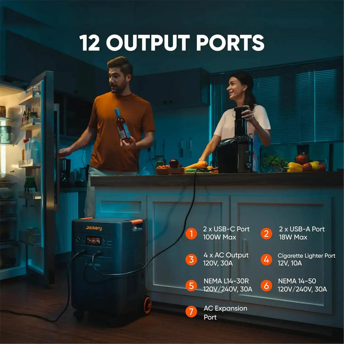 Jackery Solar Generator 5000 Plus Portable Power Station with 5M Extension Cable,5038Wh LiFePO4, Reliable Backup for Outage use