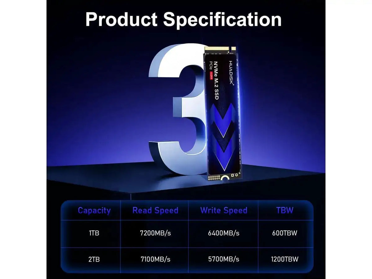 Huadisk 2Tb M2 Nvme Pcie Ssd For Pc Ps5
