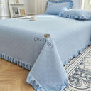 Luxury Soft Comfortable Knitted Cotton Ruffle Bedspread Set