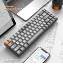 60% Wireless Mechanical Keyboard Bluetooth Dual Mode Hot-Swappable Mini 68-Key Red Switch
