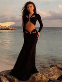 V Neck Cutout Outfit Set