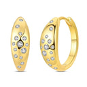 Sterling Silver Hoop Earrings Golden
