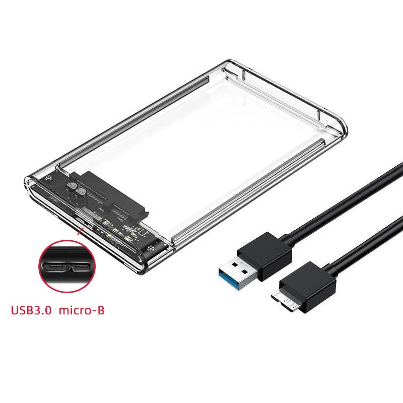 Transparent USB External HDD Enclosure