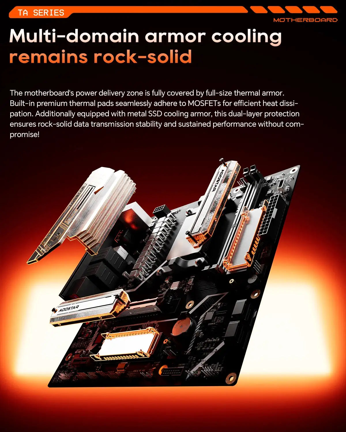 Aoostar TA95X3D MoDT Motherboard R9 9955HX3D 144MB 3D V-Cache PCIe 5.0 M-ATX Gaming Mainboard