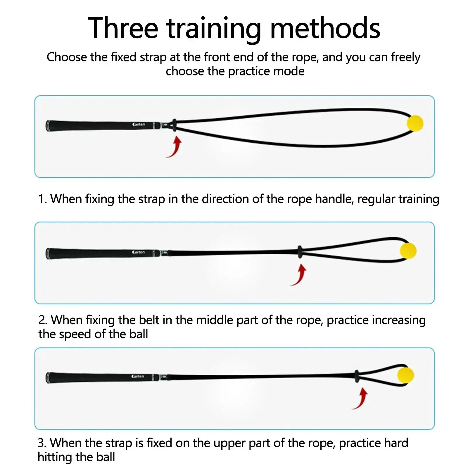 Golf Swing Practice Rope Adjustable Trainer Golf Accessory