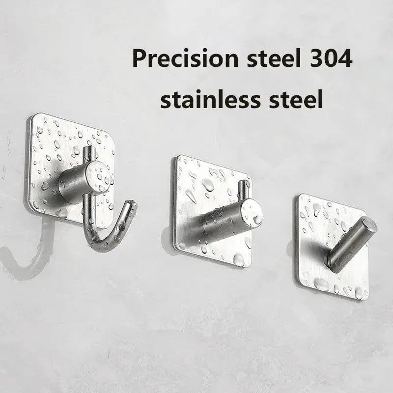Stainless Steel Wall Hook Organizer For Towels And Keys