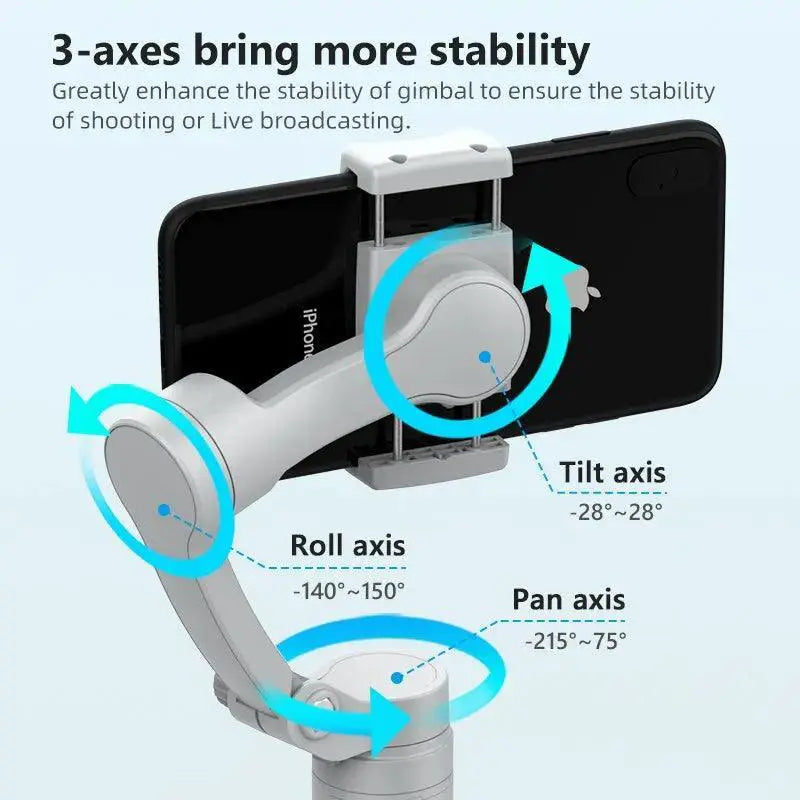 Smartphone Gimbal Stabilizer Three Axis Anti Shake Tool