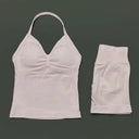 Women Seamless Yoga Set With Tummy Control Shorts