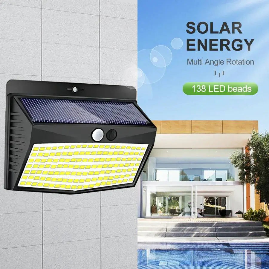 Solar Wall Lamp Motion Sensor Outdoor Light For Garden Patio