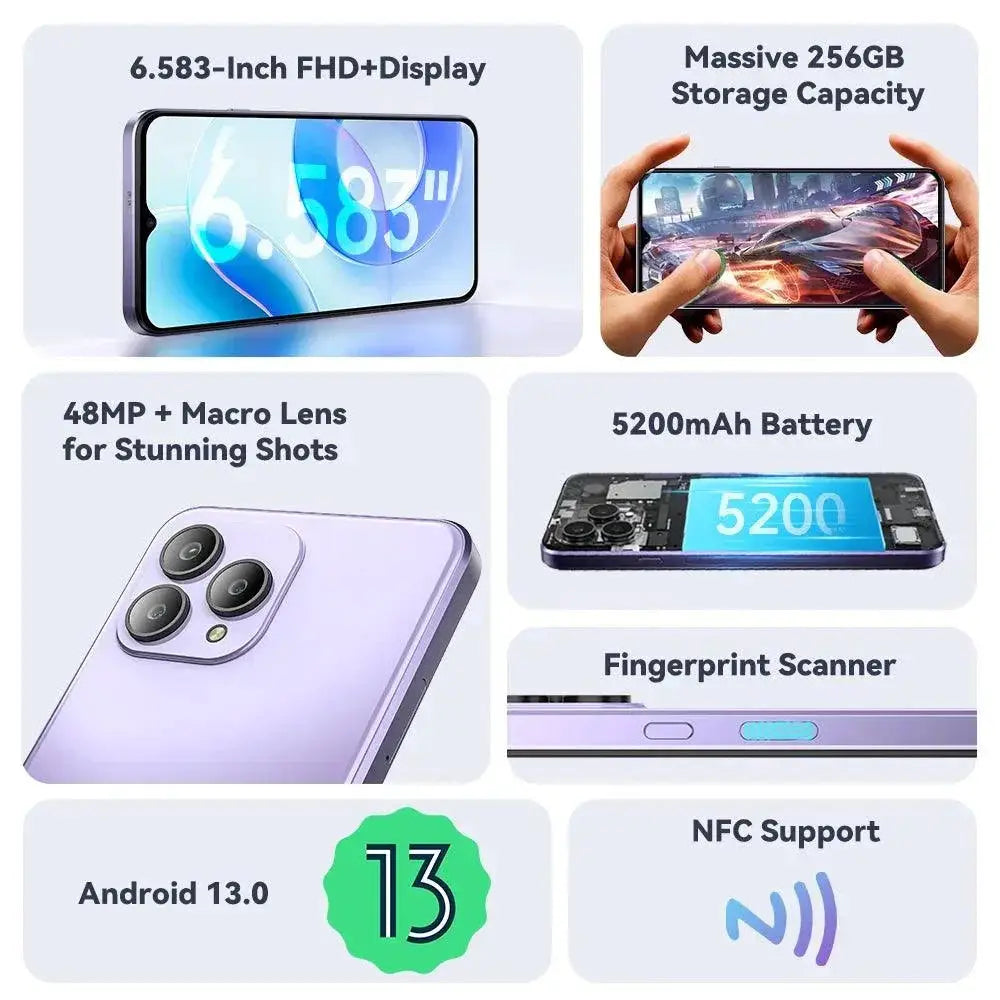 Cubot P80 Smartphone 8GB RAM 256GB Storage 48MP Camera