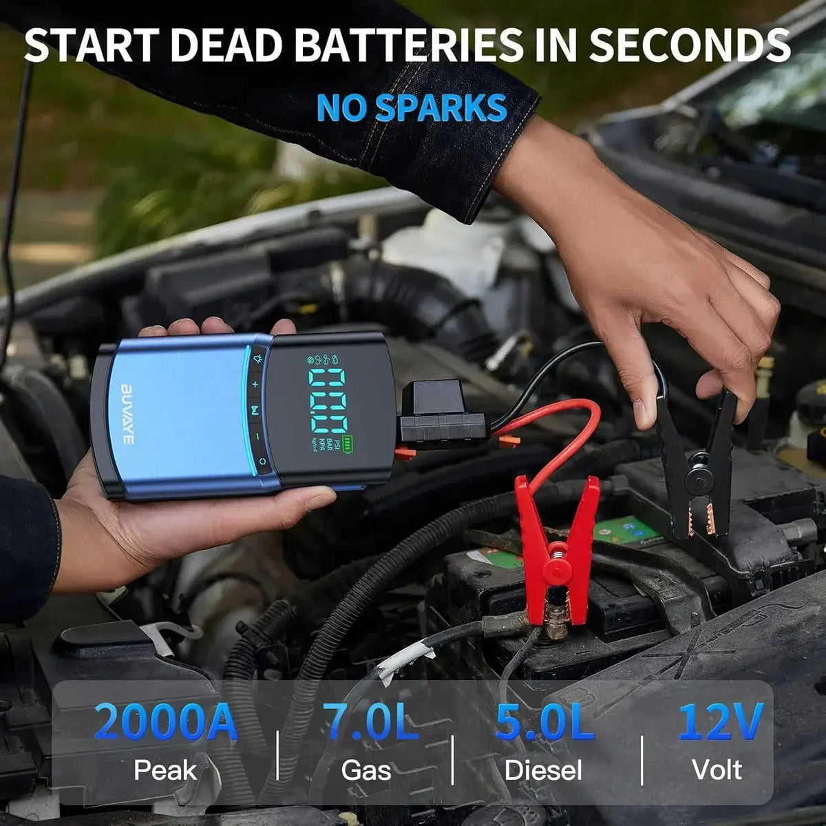 4 In 1 Jump Starter Tire Inflator Power Bank - product image 3