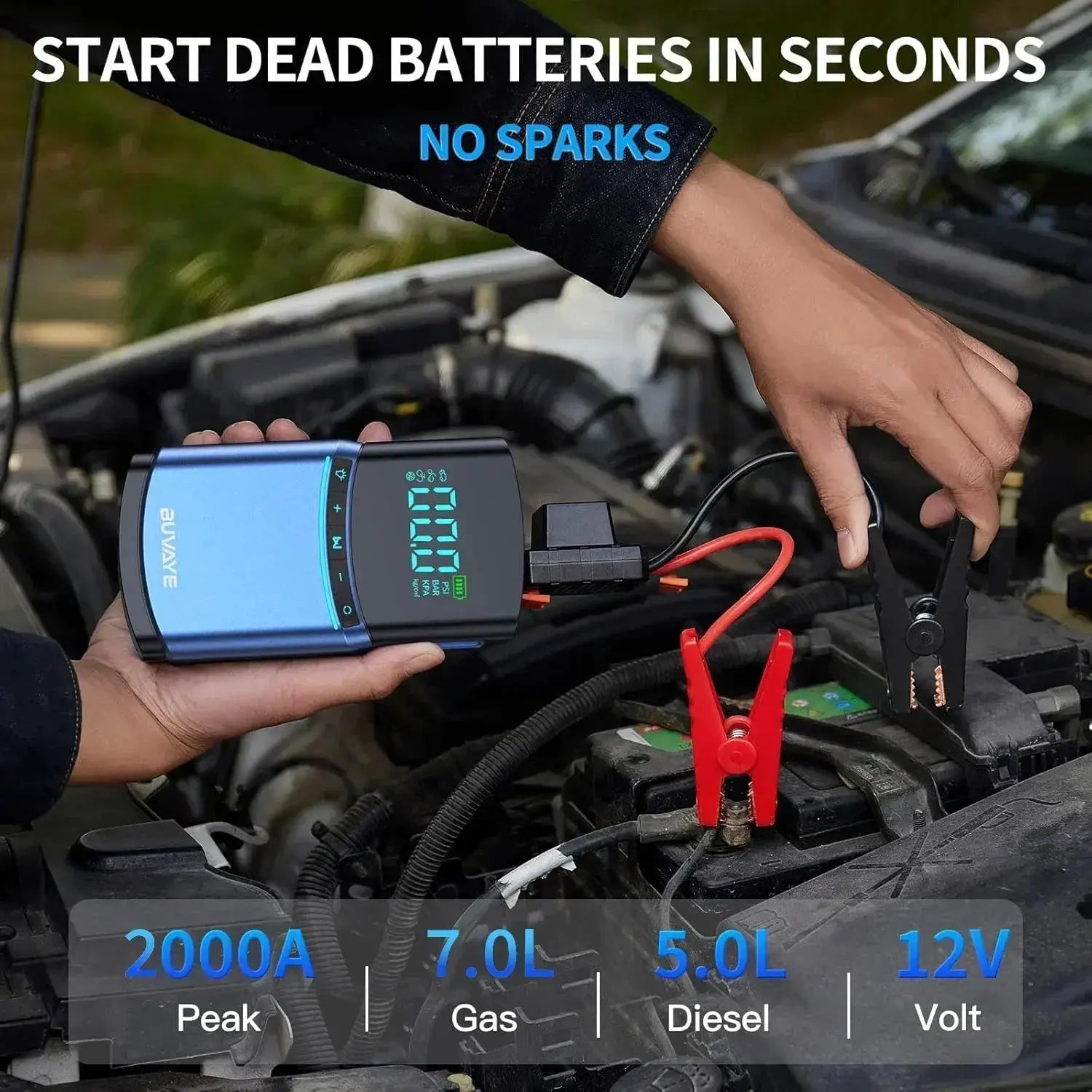 4 In 1 Jump Starter Tire Inflator Power Bank - OurLum.com