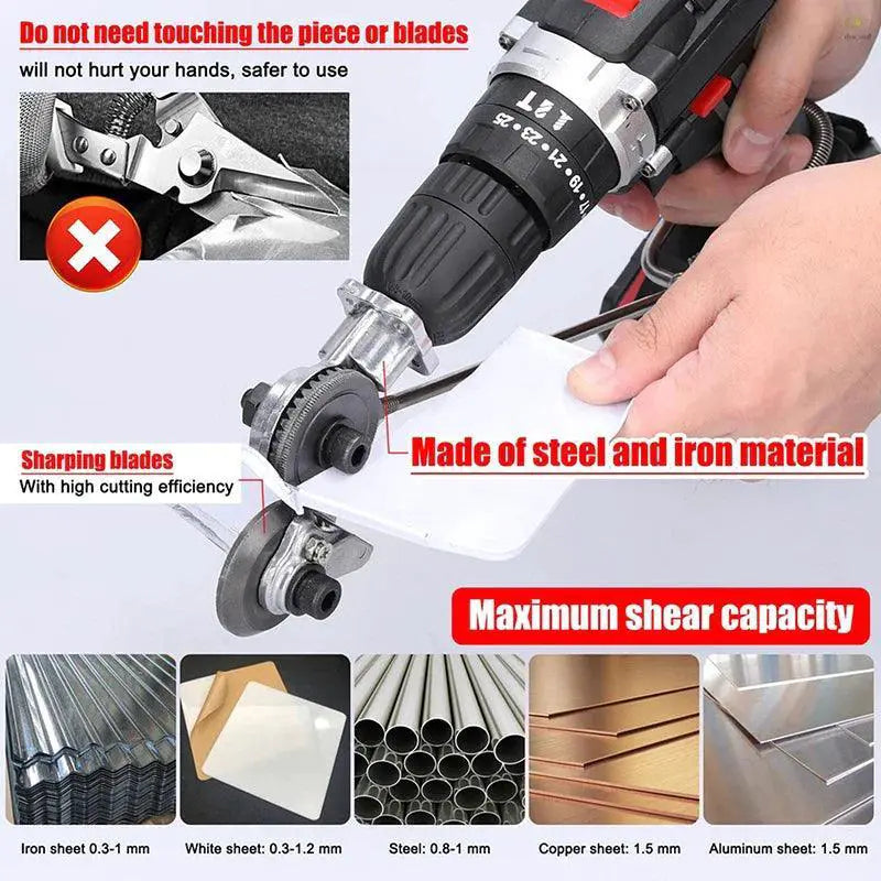 Electric Drill Plate Cutter Sharp Blade Double Headed Tool