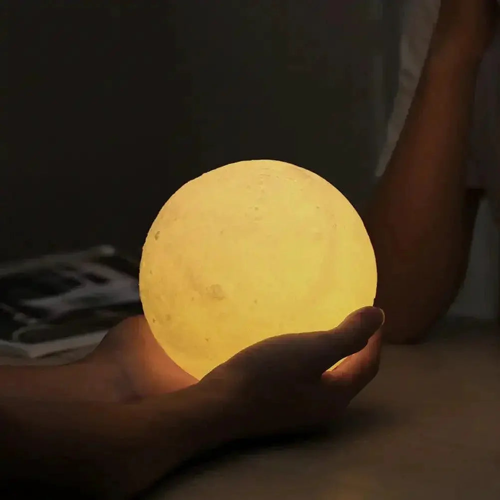 Color Changing 3D Printed Moon Lamp LED Night Light