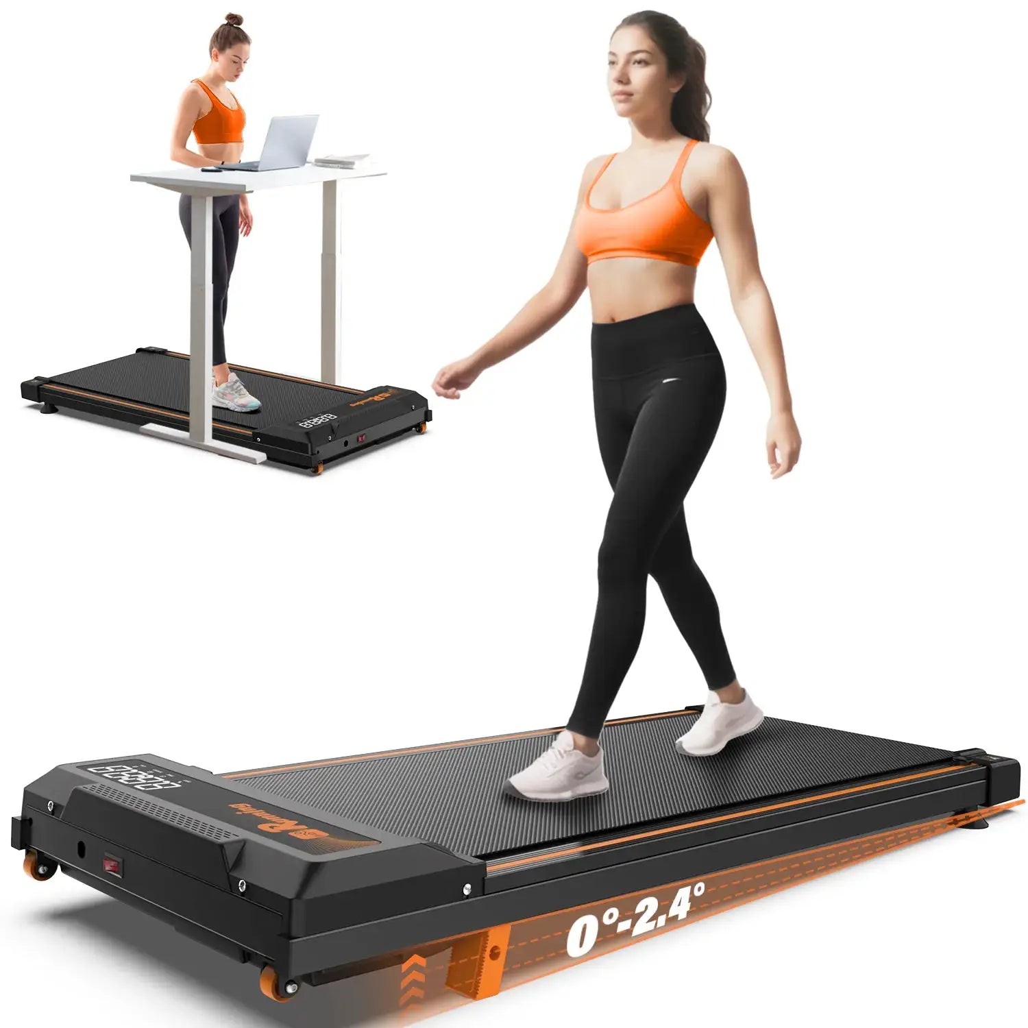 Fitness Portable Electric Equipment for Home Use Gym Exercise Treadmill Mini Compact Flat Running Under Desk Walking Pad