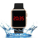 LED Sports Waterproof Digital Watch Stylish Red Light Timepiece