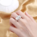 Men's Sterling Silver Silver Moissanite Ring