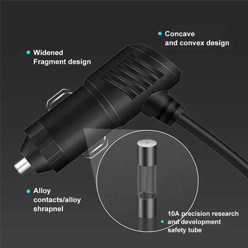 3 in 1 USB Type C Socket 120W Car Cigarette Lighter Splitter 12V 24V Fast Charger Phone Power Adapter for Car DVR GPS Dashcam