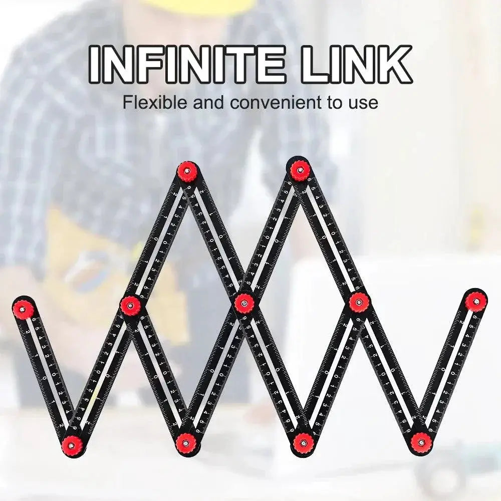 Aluminum Angle Ruler And Drill Locator Tool For Craftsmen