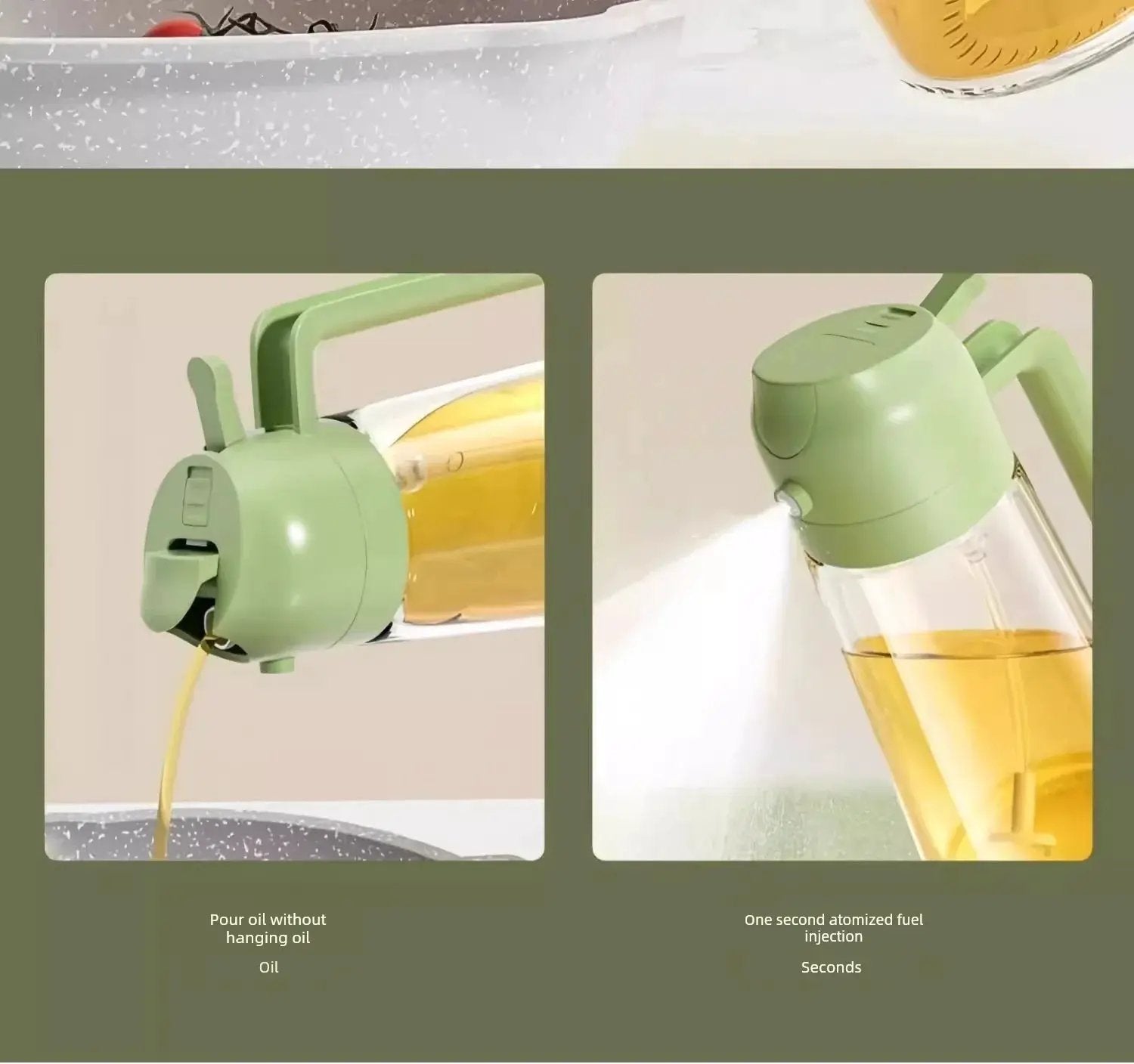 Glass Spray Oil Bottle For Air Fryer Kitchen Use Premium - OurLum.com