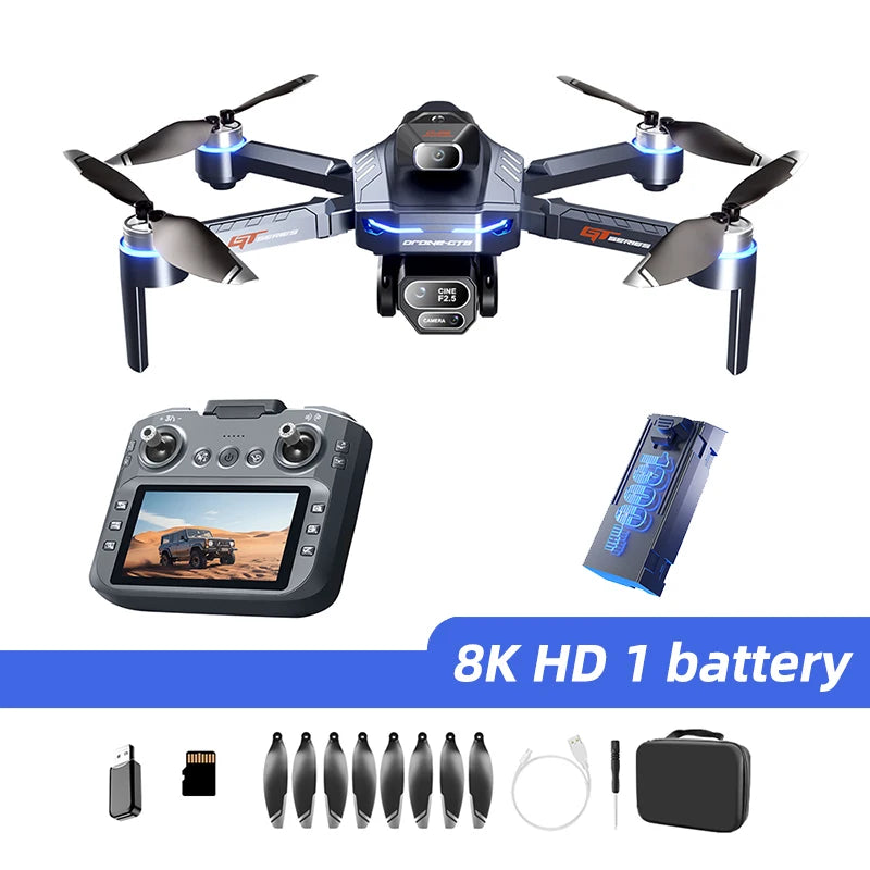 GT8 Drone 8K HD Three-camera